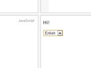 jQuery language select